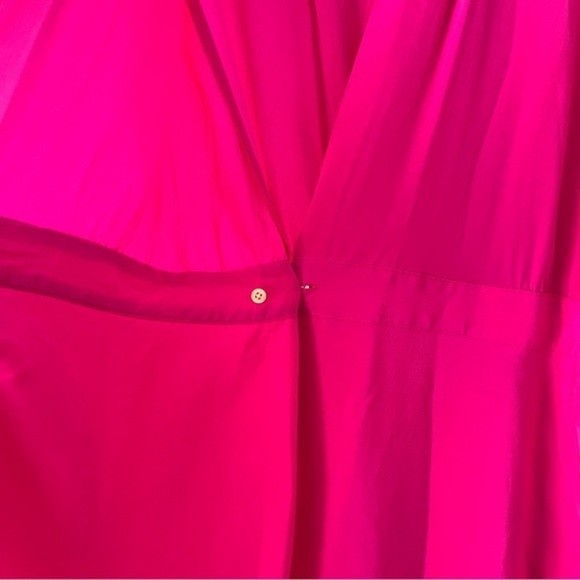 The Podolls Barbiecore Pink Silk Wrap Dress XS - Picture 5 of 11